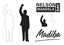 Nelson Mandela Day 14 July. Vector Graphic Elements. 