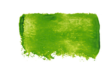 Poster - green stroke applied with a paint roller isolated on white background