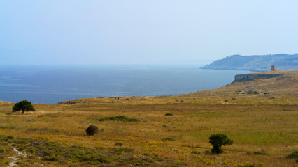 Coast of Salento near Otranto and Leuca at summer