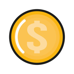 Sticker - money coin icon