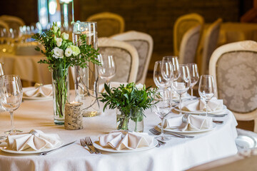 Wall Mural - table set for a dinner