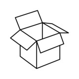 Fototapeta  - carton box line icon vector illustration