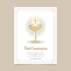 first communion greeting card