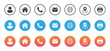 © icons gate - Website contact icons . web contacts icons . business card icon set. user, home, phone, call, mail, email, website, location, fax, printer, icon, symbol -