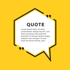 Leinwandbilder - quote box frame speech bubble. texting boxes with quotation marks. line quote frames	
