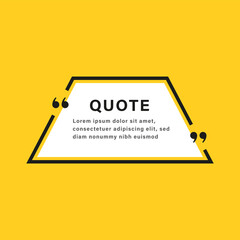 Leinwandbilder - quote box frame. texting boxes with quotation marks. line quote frames	
