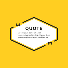 Leinwandbilder - quote box frame. texting boxes with quotation marks. line quote frames	
