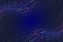 Color Wavy Flowing Lines Have A Technical Spatial Vector Background

