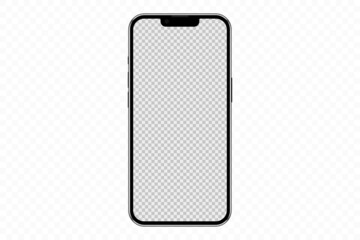 Realistic mobile phone mockup, cellphone app template. Isolated stock illustration