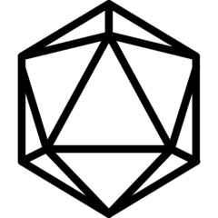 Canvas Print - Dice D20 Icon