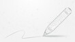 Pencil line connection. Low poly wireframe design. Back to school . Abstract geometric background. vector illustration.