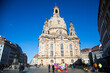 Frauenkirche of Dresden, blue sky, east