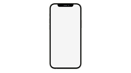 iPhone 12 pro / pro max on isolated white background. White mockup screen. Graphite color.