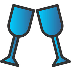 Sticker - Glass Cheers Icon