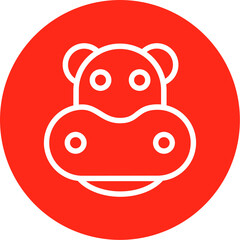 Canvas Print - Hippo Icon