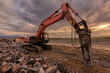 © Enrique del Barrio - Excavator with hydraulic hammer on road construction works
