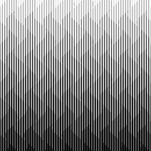 Geometric Seamless Border. Gradient Pattern. Halftone Linear Texture. Abstract Line Gradation For Design Prints. Modern Intricate Lattice. Black Simple Patern On White Background. Vector Illustration