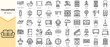 Simple Outline Set of household icons. Linear style icons pack. Vector illustration