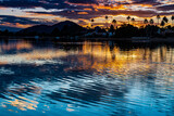 Fototapeta Na sufit - A beautiful sunset and its reflection in Scottsdale Arizona