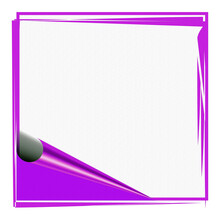 Background With Purple Frame In Sand Texture. Abstract Frame With Rolled Corner And White Place For Your Text.