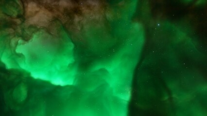 nebula gas cloud in deep outer space, science fiction illustrarion, colorful space background with stars 3d render