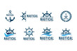Set of nautical logos, badges and labels