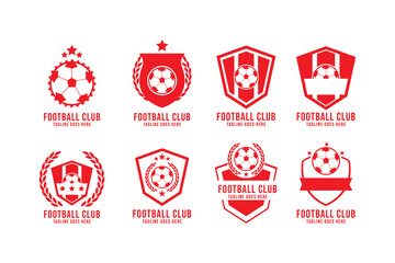 soccer Logo or football club sign Badge. Football logo with shield background vector design