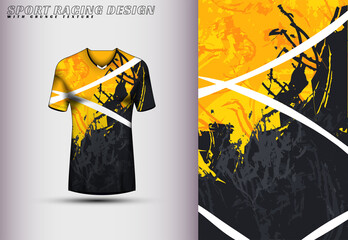 Front racing shirt design. Sports design for racing, cycling, jersey game vector	.