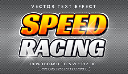 Wall Mural - Speed racing editable text effect template