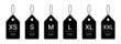 © Icons-Studio - Set of size clothing labels vector isolated on white background.