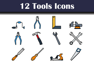 Canvas Print - Tools Icon Set