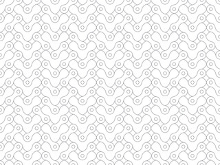 Vector seamless line geometric grid texture chain. Isolated on white background.