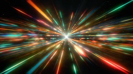 Wall Mural - Multi-Color Light. This stock motion graphics video shows multi-colored lights.