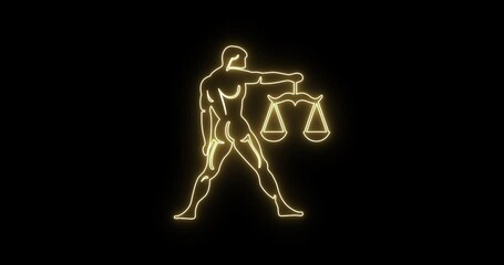 zodiac signs libra on alpha channel