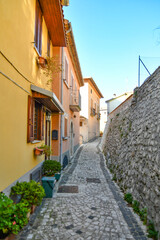 Poster - An old street of Campodimele, a medieval town of Lazio region, Italy.