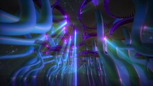3d Magic Mushrooms In Space Seamless Loop