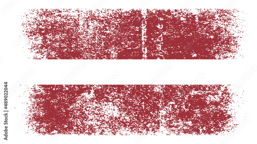 Latvia Flag Distressed Grunge Vintage Retro. Isolated on White Background