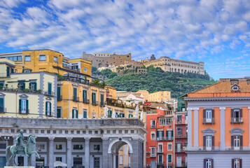 Wall Mural - View of Naples cityscape in Italy.