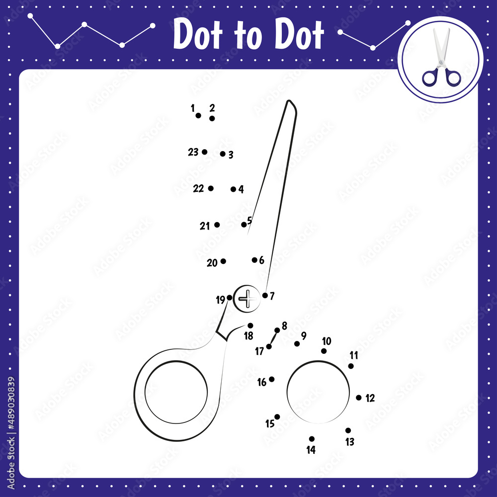 Connect the dots. Dot to dot educational game. Coloring book for ...