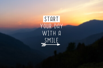 Poster - Inspirational and motivation quotes - Start your day with a smile