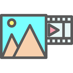 Sticker - Photo Video Icon