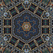Hexagon dark blue texture background. Futurisctic wallpaper.
