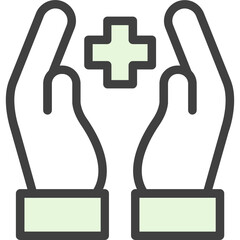 Canvas Print - Hand Holding Medical Icon