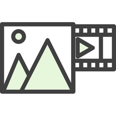 Sticker - Photo Video Icon