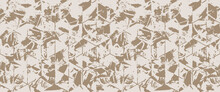 Grunge Strokes Geometrical Cube Camouflage Print, Modern Fashion Design. Paint Hexagon Camo Military Pattern. Army Uniform. Vector Seamless Urban Texture