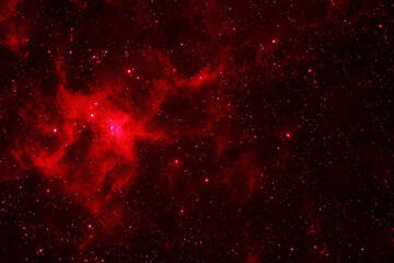 red galaxy in deep space. elements of this image were furnished by nasa.