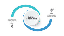 Creative Concept For Infographic With 2 Steps, Options, Parts Or Processes. Business Data Visualization.