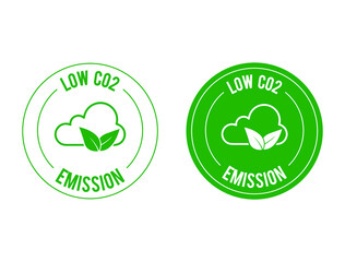 Canvas Print - low CO2 emission icon vector illustration 