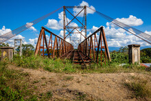 Abandoned Bridge Between Roldanillo And Zarzal At The Region Of Valle Del Cauca In Colombia