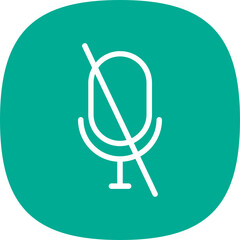 Poster - Microphone Slash Icon